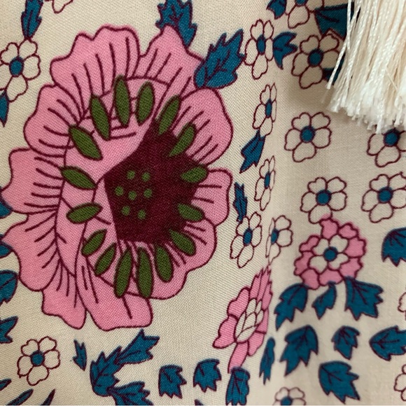 Natalie Martin Marlin Dress Boho Size M Floral Midi Tassel - Picture 9 of 17